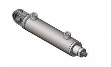 Doppelwirkender Hydraulikzylinder F05 mit Gelenkauge und Stangengewinde – Fecht Hydraulik