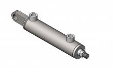 Doppelwirkender Hydraulikzylinder F06 mit Festauge und Stangengewinde – Fecht Hydraulik