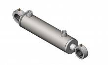 Doppelwirkender Hydraulikzylinder F07 mit beidseitigem Gelenkauge – Fecht Hydraulik