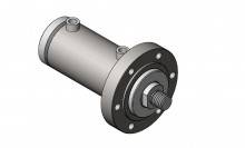 Doppelwirkender Kopfflanschzylinder F20 mit Stangengewinde – Fecht Hydraulik
