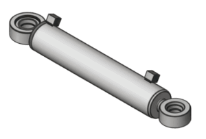 Standard-Hydraulikzylinder mit Gelenkaugen – Fecht Hydraulik