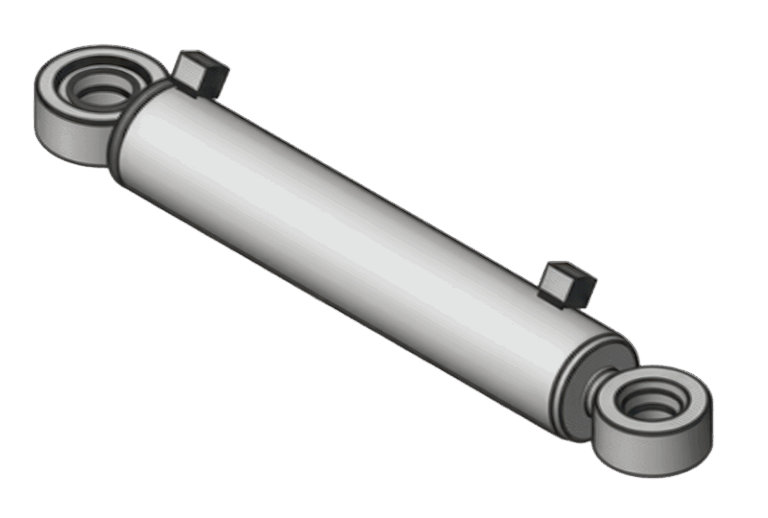 Standard-Hydraulikzylinder mit Gelenkaugen – Fecht Hydraulik